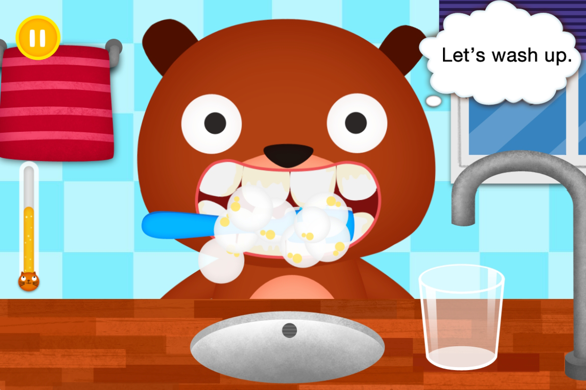生活常识: 来给小熊一起刷刷牙吧!