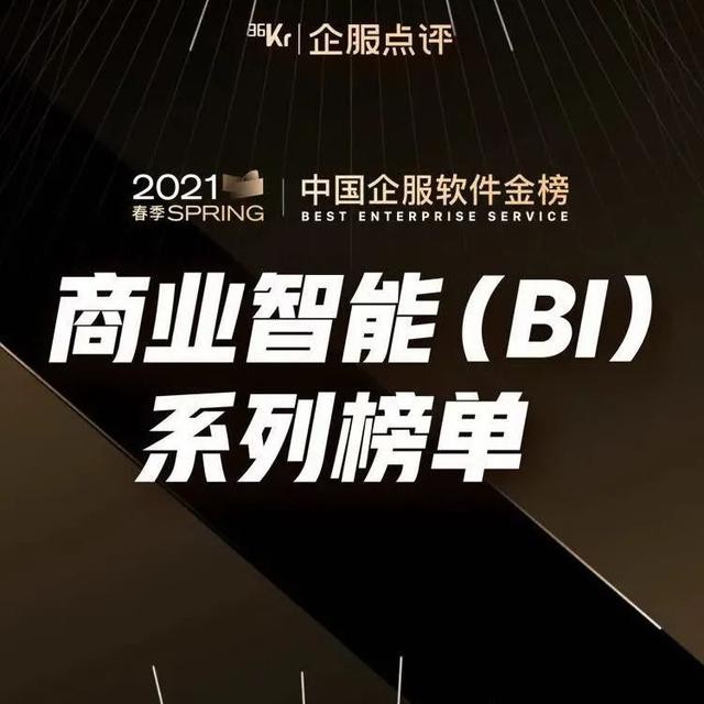 「36氪企服点评」中国商业智能BI金榜揭晓