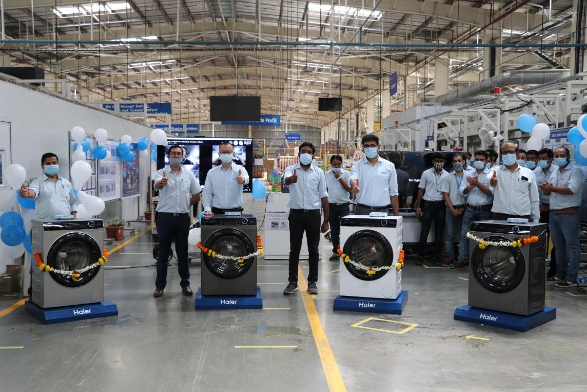 在印度：海尔智家下线高端滚筒洗衣机，助力收入利润双增长