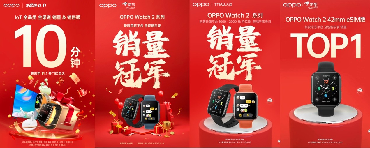 OPPO Watch 2系列首战告捷，OPPO喜提双11开门红