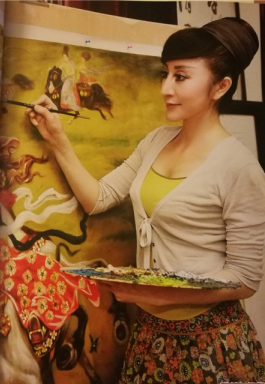 中国朱鹮油画第一人晏子和她的朱鹮油画人生