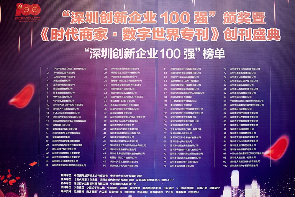 喜讯！名盾服饰获评“深圳创新企业100强”
