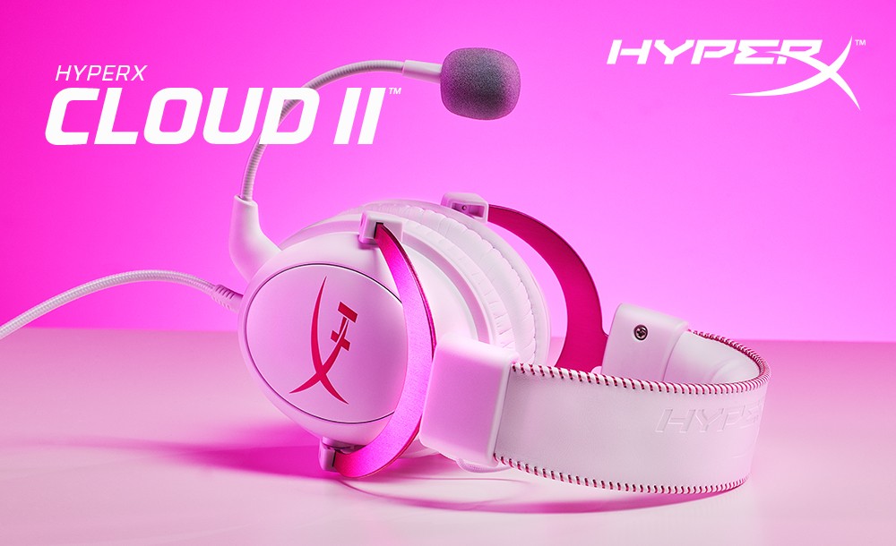HyperX Cloud II飓风游戏耳机（霓虹粉）全新上市 
