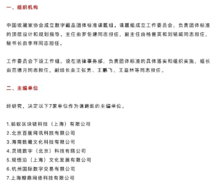 数藏中国CEO王鹏飞担任数字藏品团体标准课题组副组长