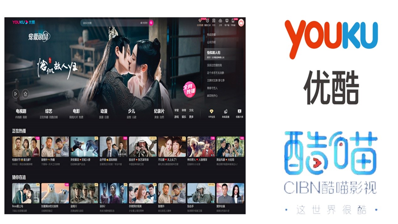 海外用C路由器看Youku优酷、酷喵上的电影电视综艺直播节目