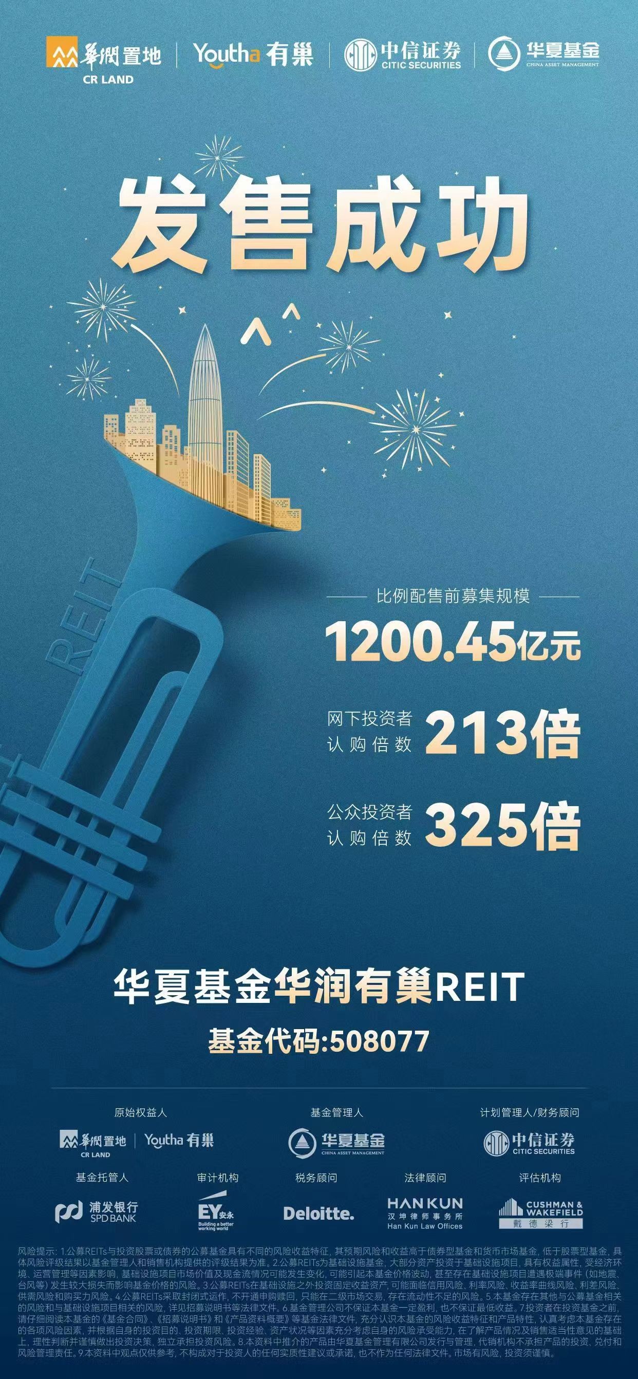 0.47%  华润有巢REIT刷新网下配售比例纪录