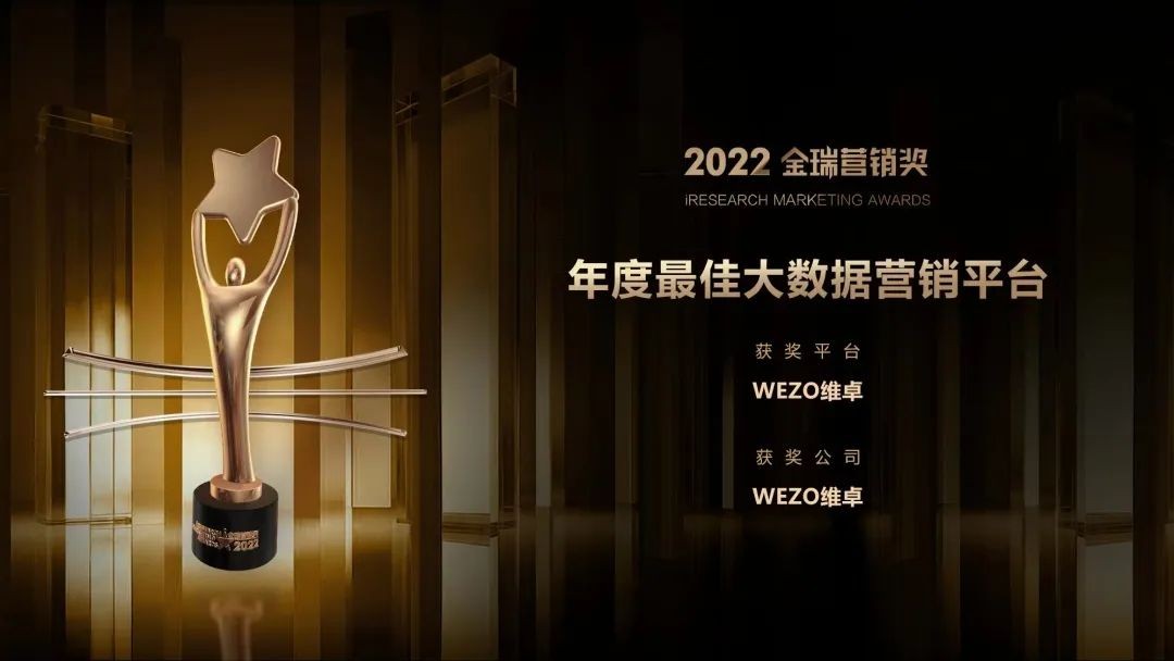 WEZO维卓再添荣誉 荣膺2022金瑞营销奖平台及人物两项核心大奖
