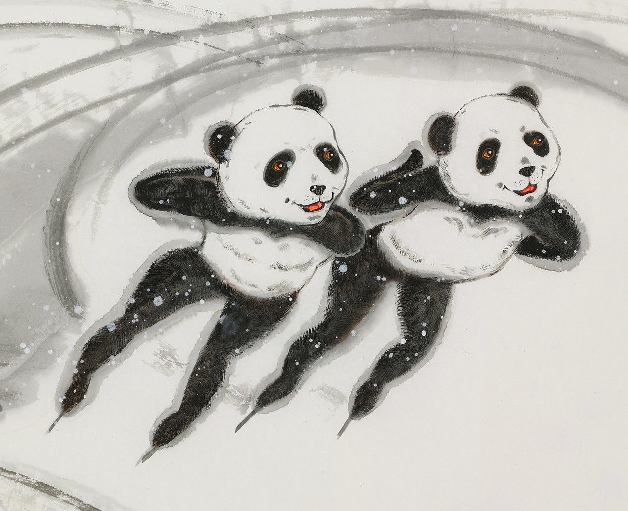 北京冬奥会熊猫画图片